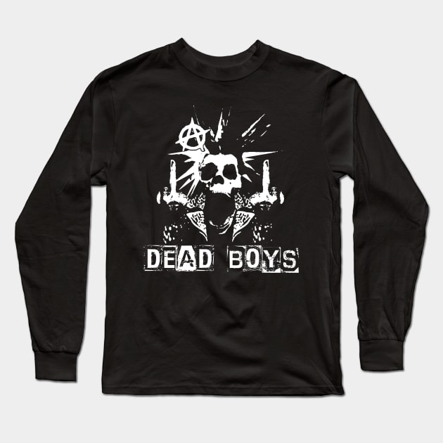 dead boys skeleton punk Long Sleeve T-Shirt by calistoneug